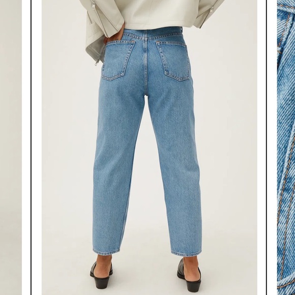 Women's Weekday Frame Pleat Denim Trousers Size 27‎ - Picture 2 of 10